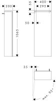 Vorschau: hansgrohe Xilesa E Halbhochschrank 40x20cm mit 1 Tür