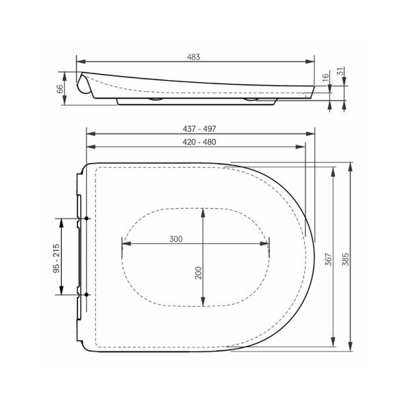 TOTO WC-Sitz GP, abnehmbar, mit Absenkautomatik, weiß