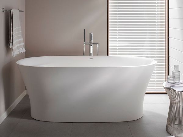 Duravit Cape Cod freistehende Badewanne oval 165x78cm, Mineralguss, weiß 700459000000000