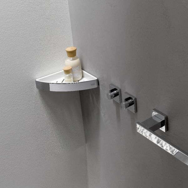 emco loft Eckseifenkorb, chrom/weiß