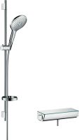 Hansgrohe Raindance Select S Brausesystem Aufputz 150 mit Ecostat Select Thermostat, 90cm