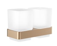 emco loft Doppelglashalter Kristallglas satiniert, bronze gebürstet 052501700