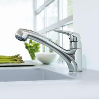Vorschau: Grohe Eurodisc Einhand-Küchenarmatur mit Dual Spülbrause, chrom