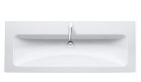 Vorschau: Duravit ME by Starck Waschtisch 123x49cm, mit 1 Hahnloch, mit Überlauf, WonderGliss, weiß 23611200001