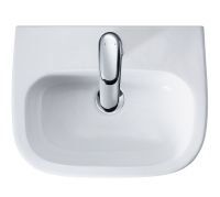 Vorschau: Duravit D-Code Handwaschbecken rechteckig 45x34cm, mit Hahnloch und Überlauf, weiß 0705450000
