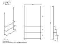 Vorschau: Giese Server Badetuchhalter Duschwandmodell 50cm, chrom