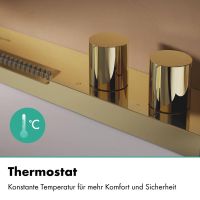 Vorschau: hansgrohe Avalegra AquaUnit Waschbecken 78x48cm mit Ablage, Armatur in polished gold optic 22473990