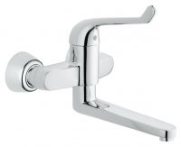 Grohe Euroeco Special Einhand-Sicherheitsmisch-Waschtischbatterie, Ausladung 256mm, chrom