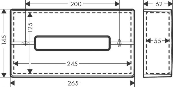 Hansgrohe AddStoris Kosmetiktuchbox, schwarz matt