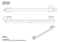 Vorschau: Giese Handtuchhalter mit Magnetbefestigung für Heizkörper 586mm, chrom