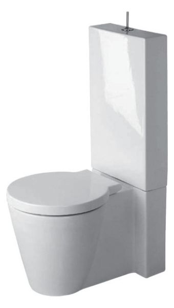 Duravit Starck 1 Stand-WC für Kombination Tiefspüler Spülrand Abg. variabel, weiß 0233090064