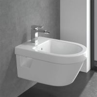 Vorschau: Villeroy&Boch Architectura Square Einhebel-Bidetarmatur mit Ablaufgarnitur