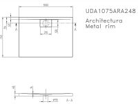 Vorschau: Villeroy&Boch Architectura MetalRim Duschwanne inkl. Antirutsch (VILBOGRIP),100x75cm, weiß UDA1075ARA248GV-01
