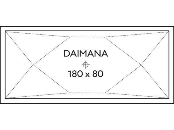 Polypex DAIMANA 1800 Rechteck-Badewanne 180x80cm