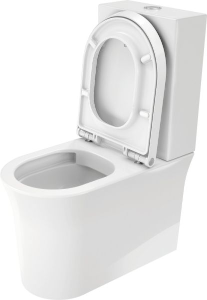 Duravit White Tulip Stand-WC für Kombination, Tiefspüler, spülrandlos, WonderGliss, weiß
