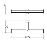 Vorschau: lineabeta BAKETO Toilettenpapierhalter doppelt, chrom