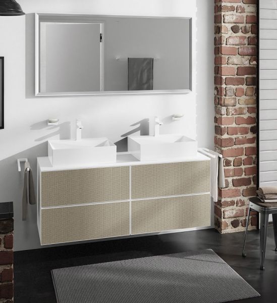 Hansgrohe Xevolos E Konsole 137cm für 2 Aufsatzwaschtische 50cm
