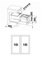 Vorschau: Blanco Flexon II 45/2 Abfallsystem