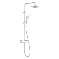 Kludi Logo Thermostat-Dual-Shower System, Kopfbrause Ø20cm, chrom 6809505-00