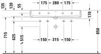 Vorschau: Duravit Vero Air Waschtisch 100x47cm, 2 Hahnlöcher, mit Überlauf, geschliffen, weiß 2350100026