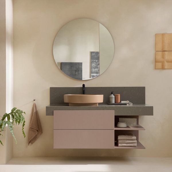 Duravit Balcoon Aufsatzbecken oval 55x45cm, DuraShield, clay terrra matt
