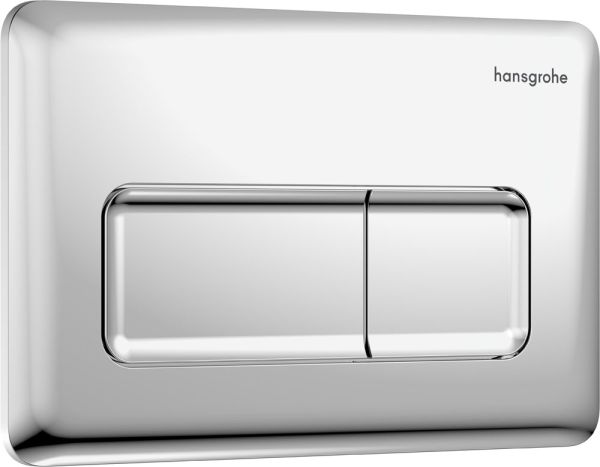hansgrohe iFrame Original Q Betätigungsplatte für 2-Mengen-Spülung, chrom 66001000