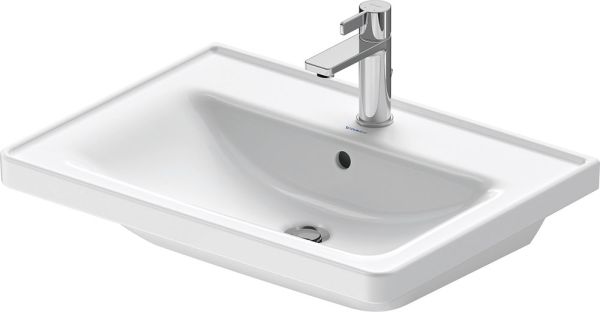 Duravit D-Neo Waschtisch rechteckig 65x48cm, mit Überlauf, mit Wondergliss, weiß 23676500001