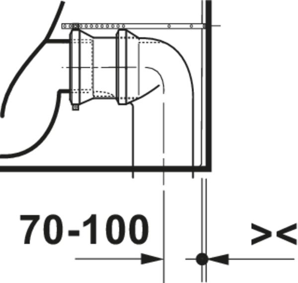 Duravit Balcoon Stand WC für Kombination, clay terra matt
