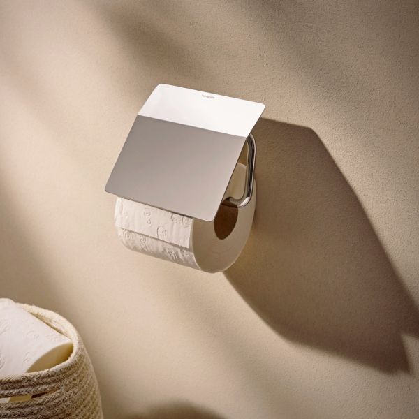 hansgrohe AddStoris S Papierrollenhalter mit Deckel, brushed bronze