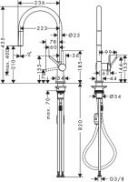 Vorschau: Hansgrohe Talis M54 Einhebel-Küchenmischer 210, Ausziehauslauf, 1jet