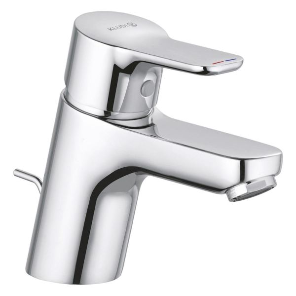 Kludi Pure&Easy Waschtisch-Einhandmischer 60 mit Ablaufgarnitur, chrom 372850565