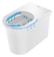 Vorschau: Duravit White Tulip Stand-WC, Tiefspüler, spülrandlos, HygieneGlaze, weiß