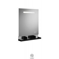 Vorschau: Burgbad Fiumo LED-Spiegel 60cm mit Ablage, Reling in schwarz