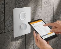 Vorschau: WimTec OCEAN S7 - 12 V elektronische Duscharmatur mit Thermostat für Netzbetrieb Glas weiß 128055 138917