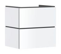 hansgrohe Xilesa E Unterschrank 63x47cm für Waschtisch, 2 Schubkästen, Push-Open, weiß matt 54294700