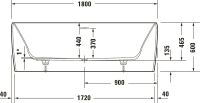 Vorschau: Duravit Qatego freistehende Badewanne rechteckig 180x80cm, weiß