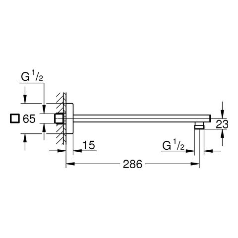 Grohe Rainshower® Brausearm Ausladung 28cm, chrom