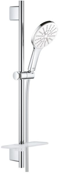 Grohe Rainshower SmartActive 130 Brausestangenset 600mm, 3 Strahlarten, moon white/chrom