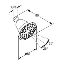 Vorschau: Kludi A-QA Kopfbrause Ø8,7cm, chrom
