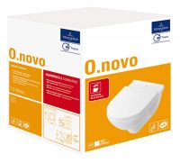 Villeroy&Boch O.Novo Wand-WC, WC-Sitz mit QuickRelase und SoftClosing Funktion, Combi-Pack, weiß 5660H101