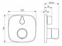 Vorschau: Hansa Hansaliving Fertigmontageset soft-edge Wannen-Thermostat-Batterie, chrom