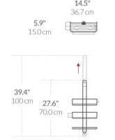 Vorschau: simplehuman Duschkorb Duschcaddy plus, edelstahl/ aluminium eloxiert