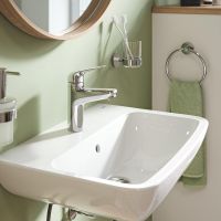 Vorschau: Grohe QuickFix Swift 2023 Waschtischbatterie Push-Open mit Kindersicherung, M-Size, chrom