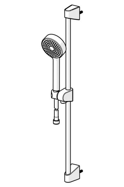 Hansa Hansabasicjet Eco Wandstangen-Set 65cm, Eco-Durchfluss, chrom