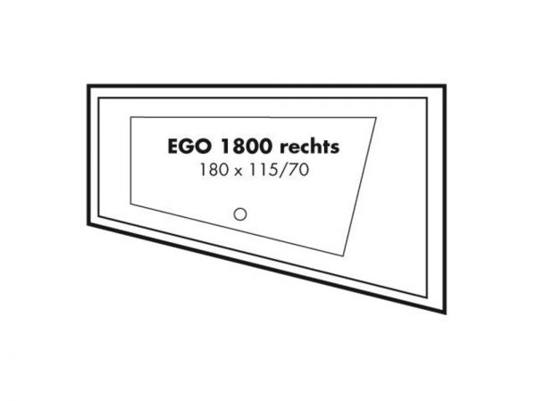 Polypex EGO 1800 rechts Eckbadewanne 180x115/70cm