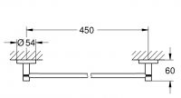 Vorschau: Grohe Essentials Badetuchhalter 45cm, chrom