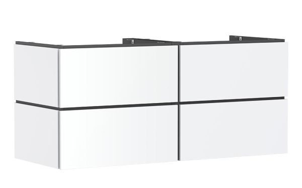 hansgrohe Xilesa E Waschtischunterschrank 137,5x55cm für Konsole, 4 Schubkästen mit Push-Open, weiß matt 54306700