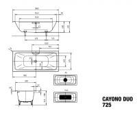 Vorschau: Kaldewei Cayono Duo Badewanne 180x80cm Mod. 725