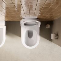 Vorschau: Duravit Balcoon Stand-WC, Abgang waagerecht, rimless, weiß