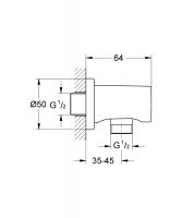 Vorschau: Grohe Rainshower Wandanschlussbogen, hard graphite gebürstet